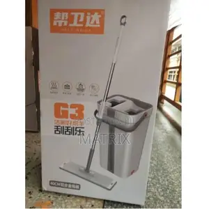Hands-Free Microfiber Flat Mop With Bucket Floor Mop Pressure Free