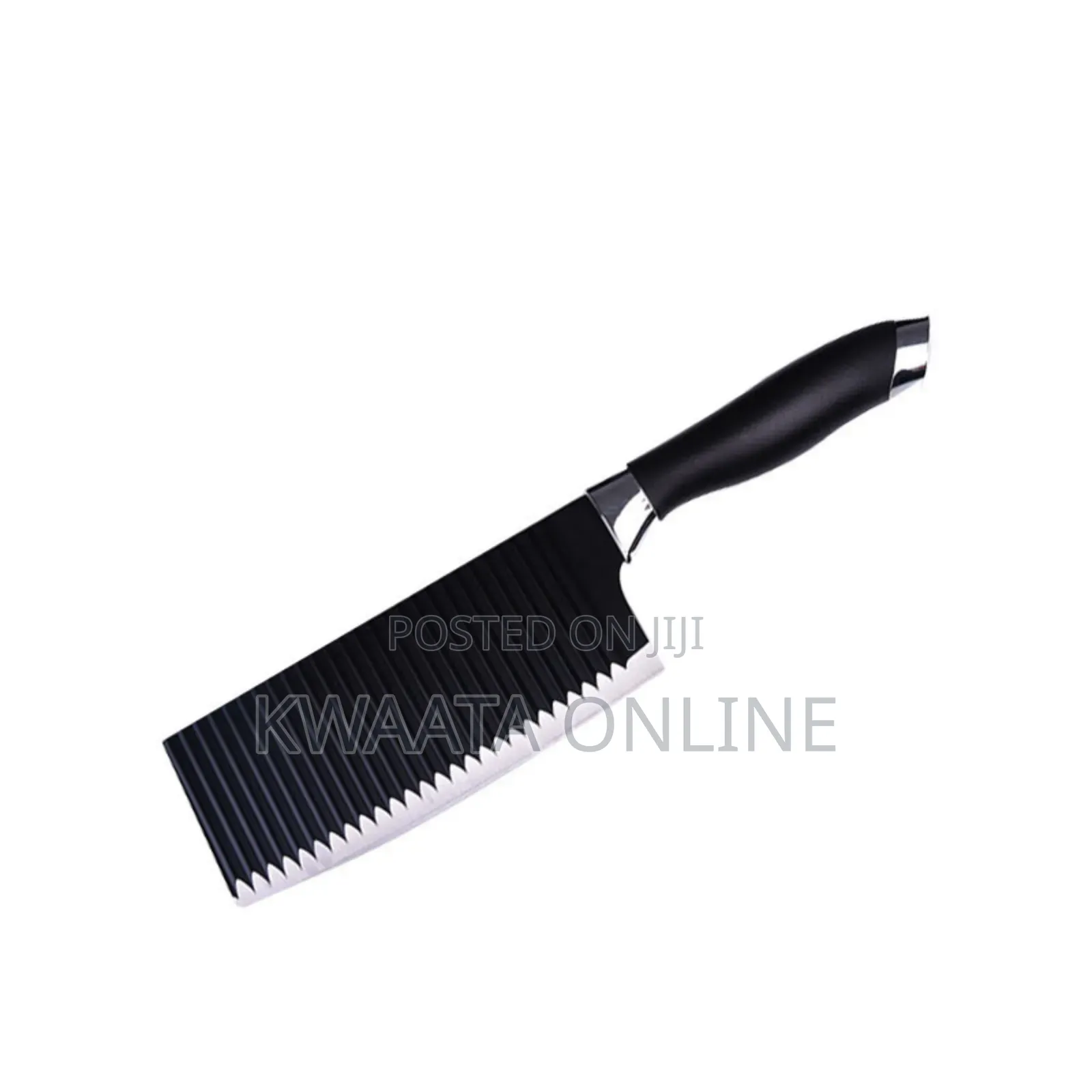 7pc Non-Stick Kitchen Knife Set Stainless Steel Corrugated Knife Black