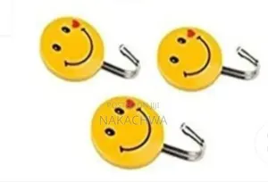10 Pieces of Self Adhesive Smiley Wall Steel Hooks
