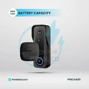 Powerology Ip65 265gb 3mp Infrared Smart Camera Doorbell