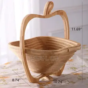 Bamboo Fruit Basket Apple Shaped Basket Dried Fruit