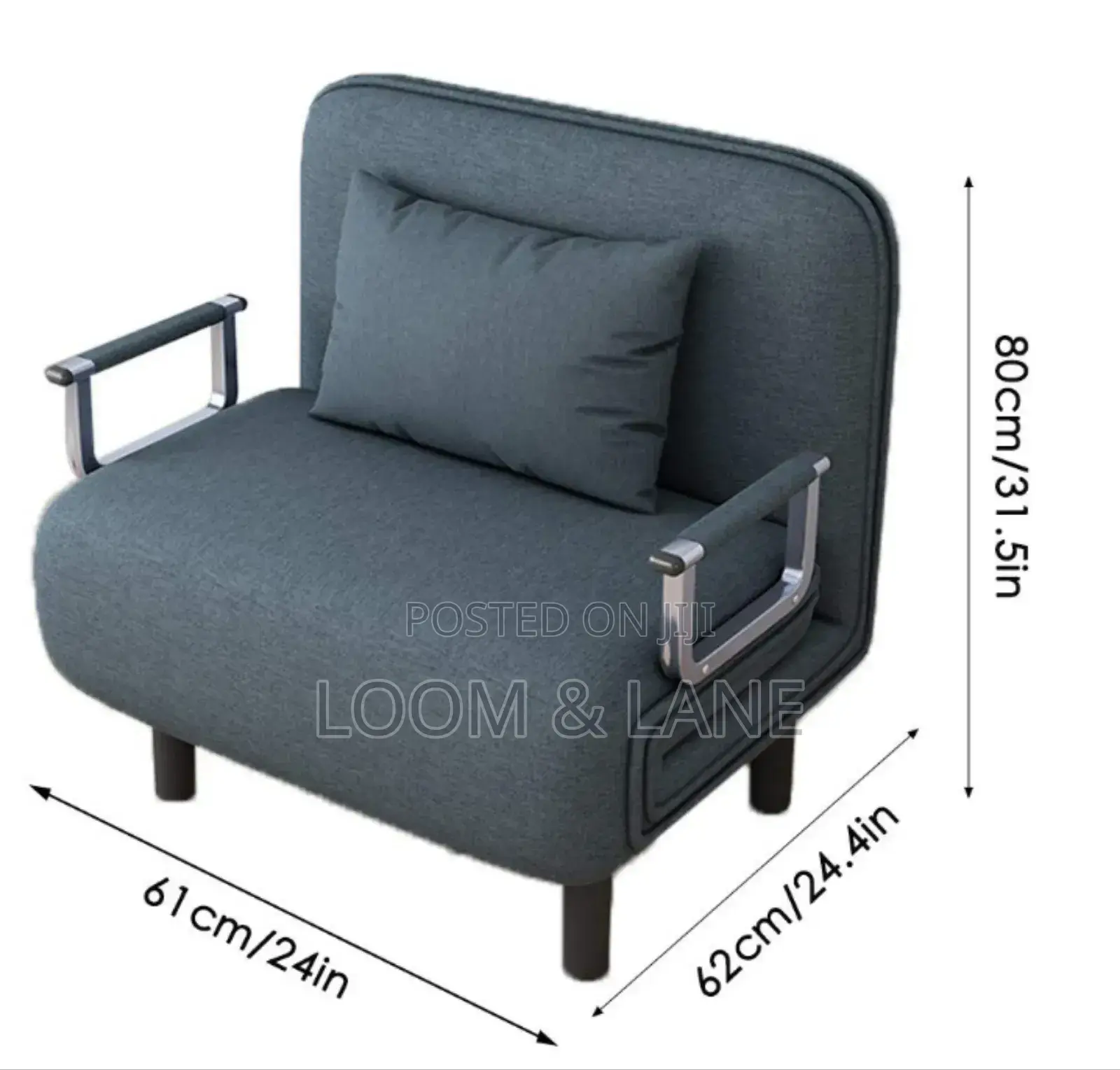 Convertible Sofa Bed, Foldable Sofa Chair With Armrest L