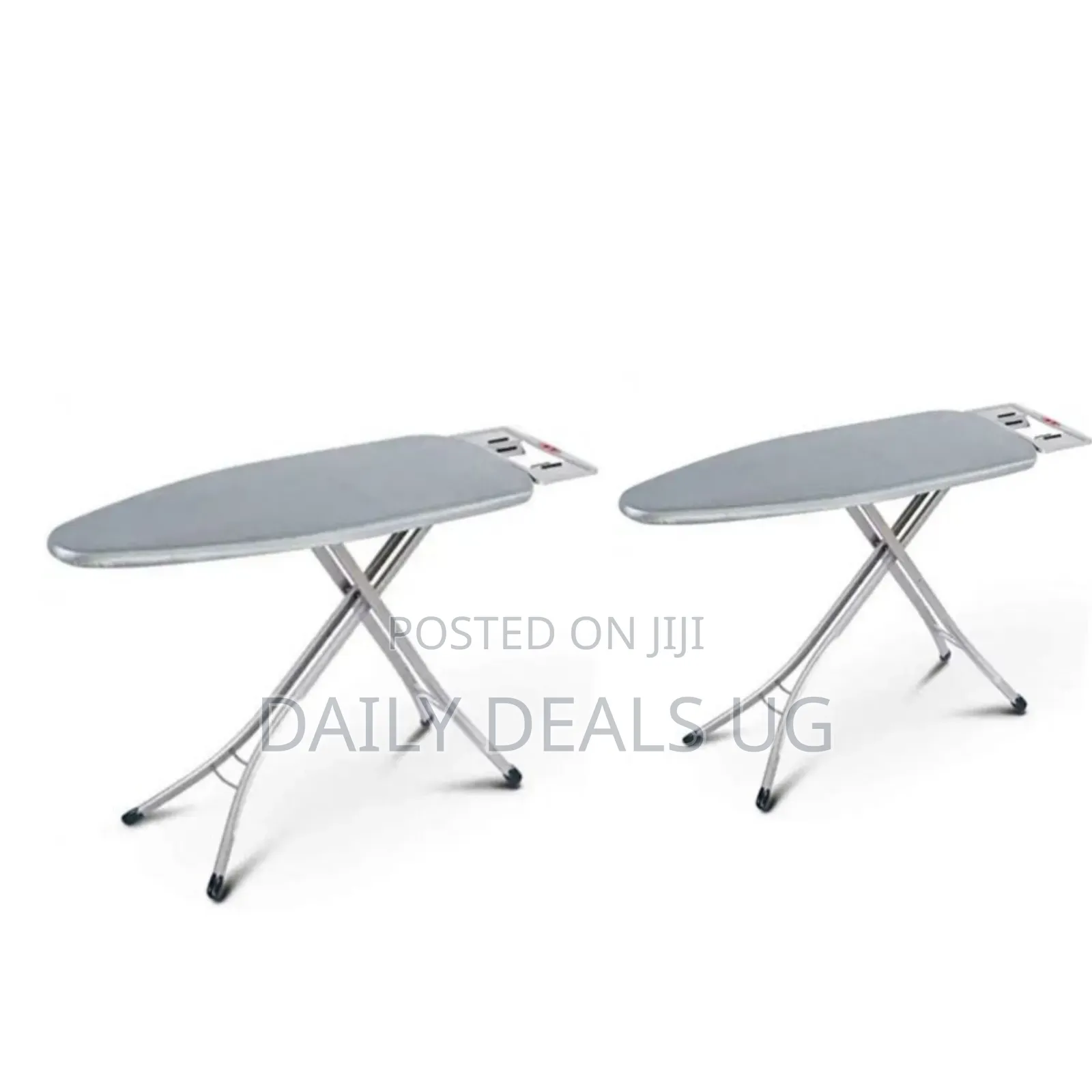 48*15 Inches Foldable Ironing Board With Aluminum Stands-Grey