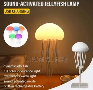 Led Portable RGB Gradient Jellyfish Bedside Lamp