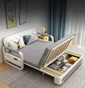 5by6 Double Seater Foldable Sofa Bed With Storage