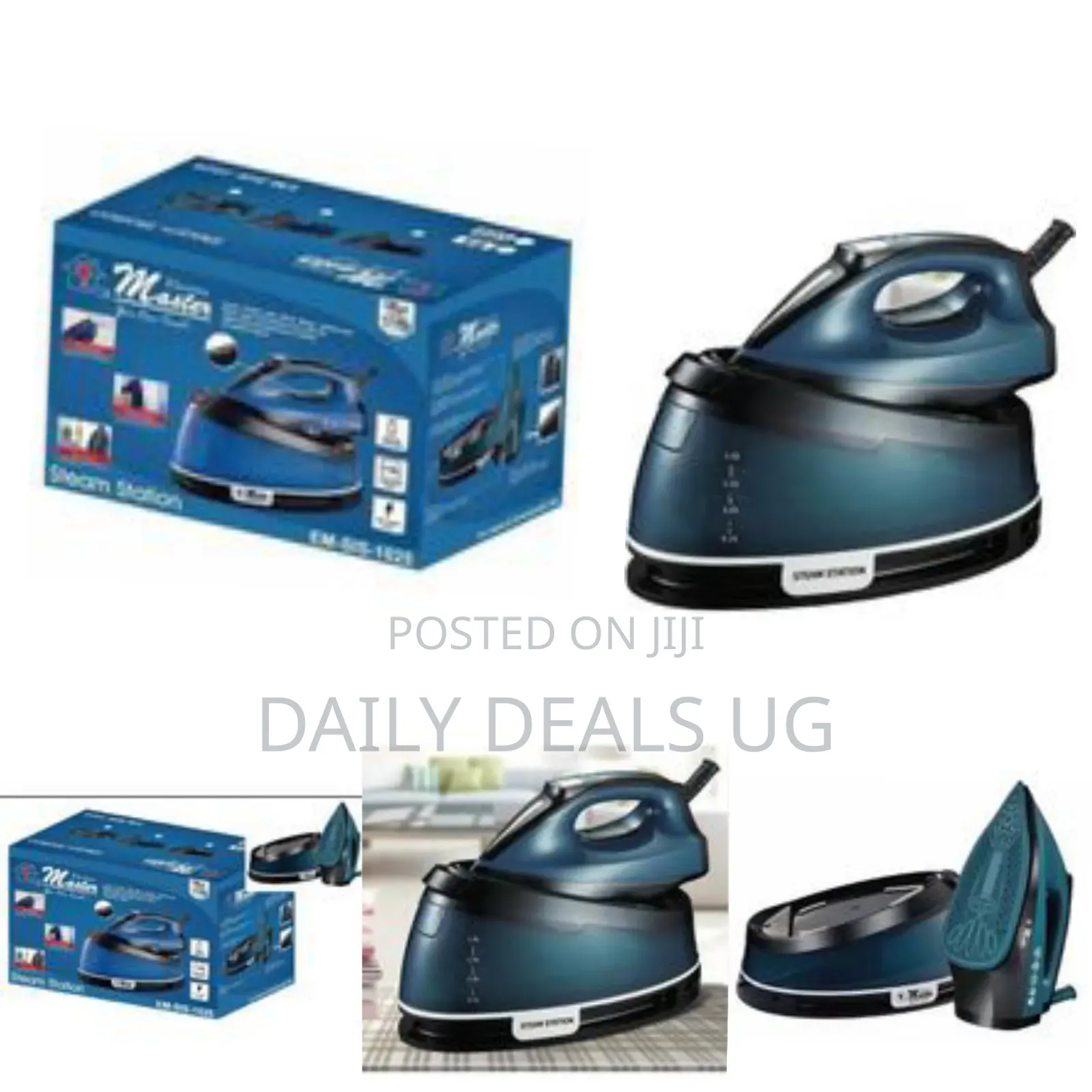 Electro Master Steam Station Ceramic Soleplate Iron 1600 Watts