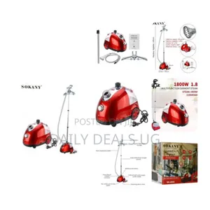 Sokany Vertical Garment Steaming Iron Stand for Clothes Hanger - Red