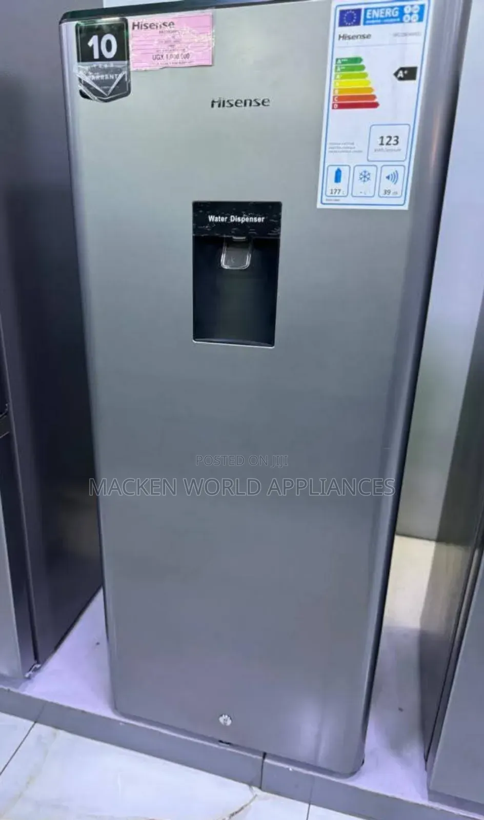 Hisense Single Door Fridge With Water Dispenser.
