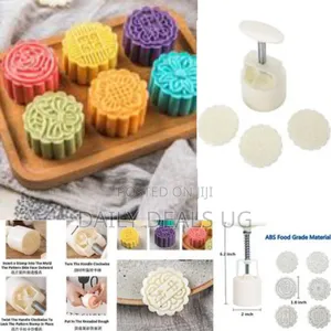 Moon Cake Mold 6 Pcs, Mid Autumn Festival Diy Hand Press Cookie Stamps