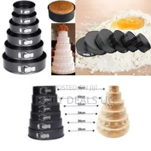 6 Pieces of Non-Stick Cake Mould Pans - Black
