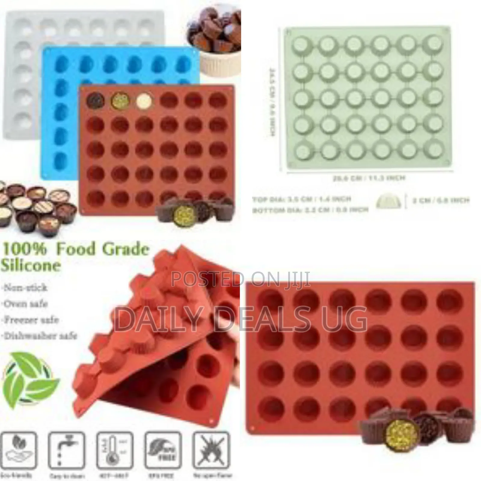 1 Piece of Silicone Peanut Butter Cup Mold, Bite-Size Chocolate