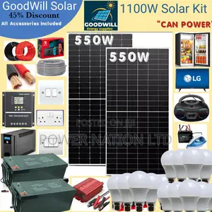 1100w Goodwill Solar System Full Kit