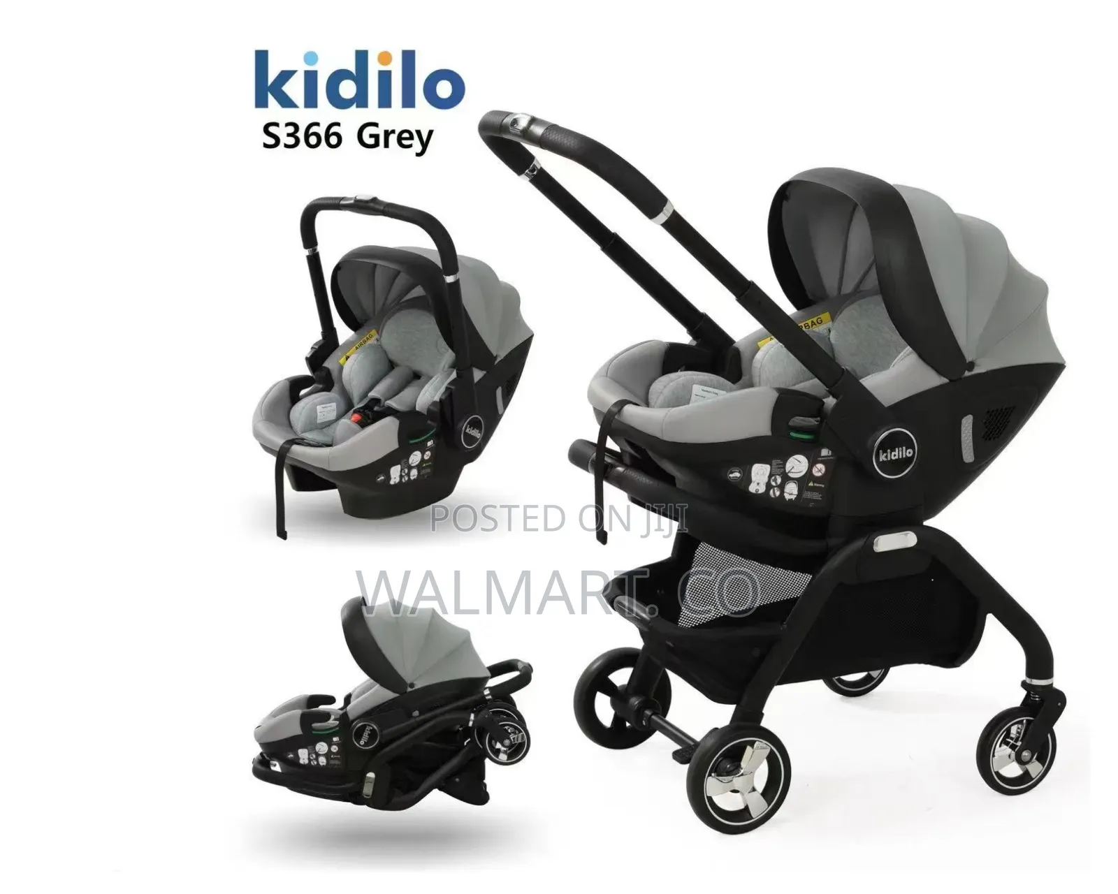 Kidilo 366 Baby Stroller Grey