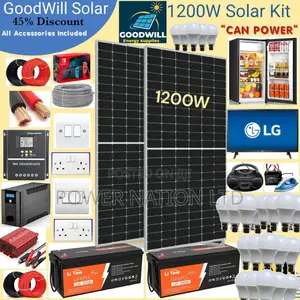 1200w Goodwill Solar System Full Kit