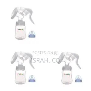 Baby Manual Breast Milk Pump Bottle, Silicone Nipple Suction