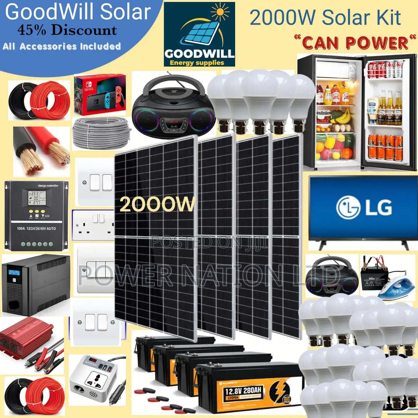 2000w Goodwill Solar System Full Kit