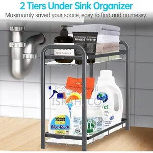 Iron 2-Tier Multi Storage/Multipurpose Kitchen Accessories Items Rack