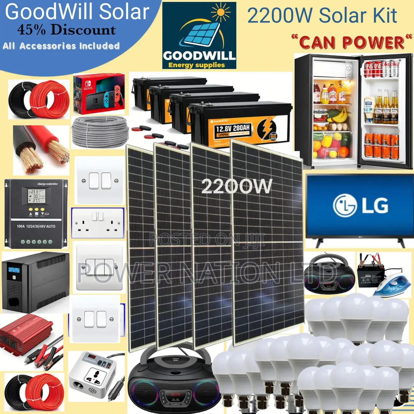 2200w Goodwill Solar System Full Kit