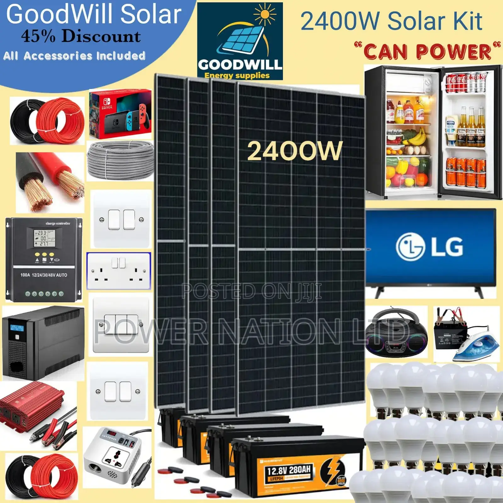 2400w Goodwill Solar System Full Kit