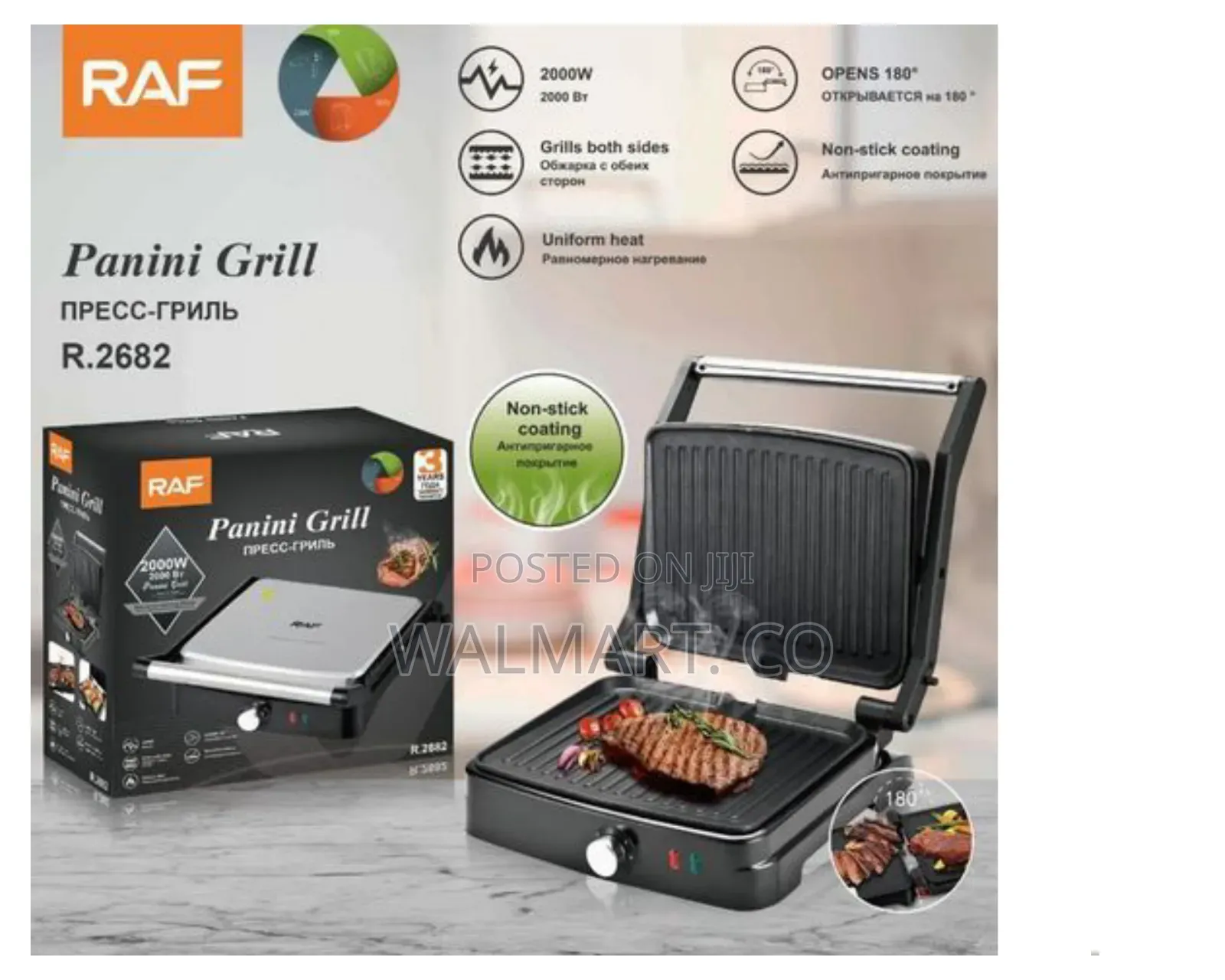 Raf Electric Panini Grill Sandwich Maker