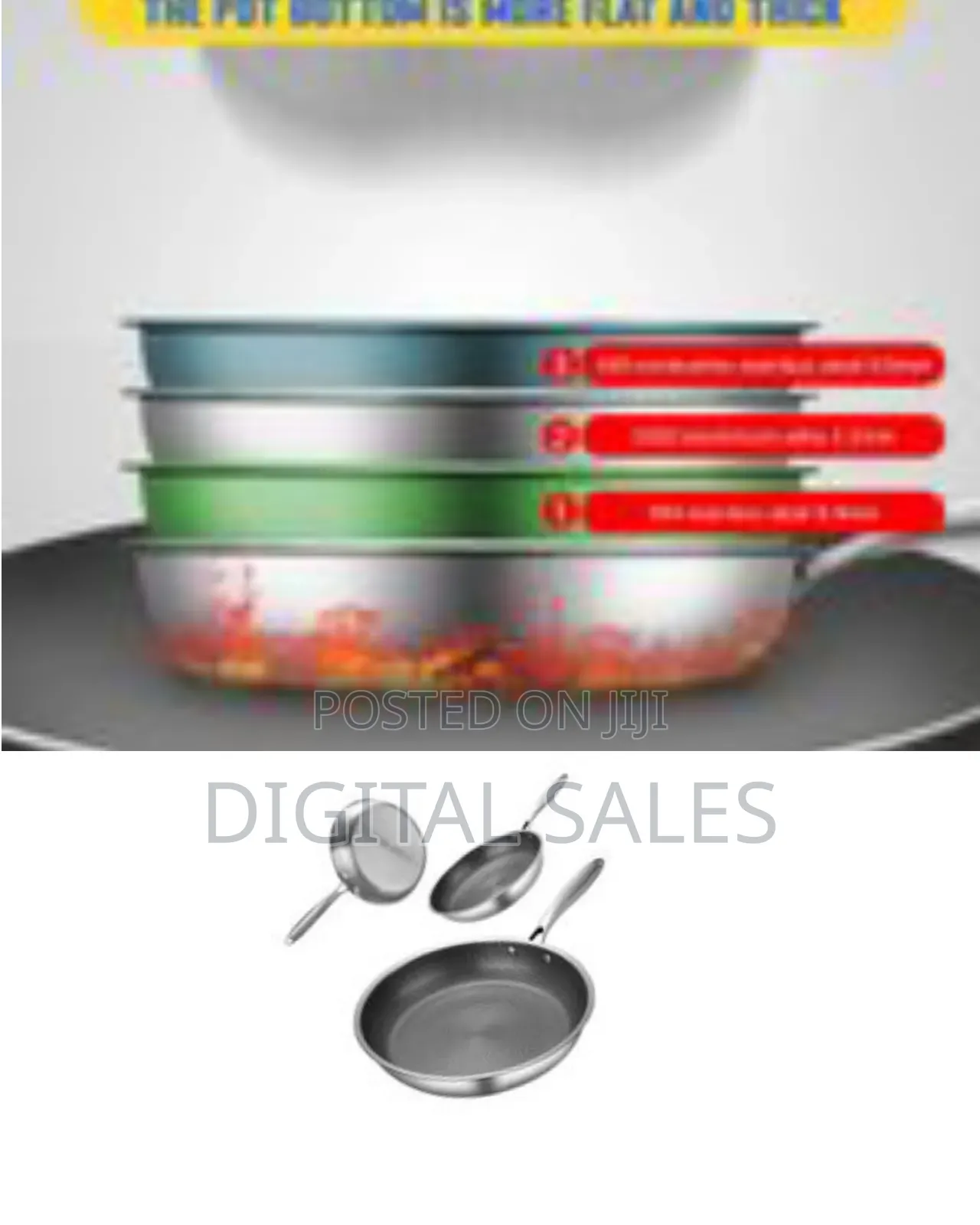 34cm Non-Stick Steamer Induction Wok Cookware Saucepan