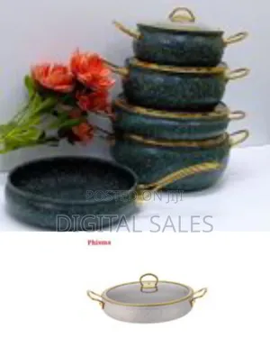 9pcs Aluminium Cooking Pots and Pans Granite Cookware Torage