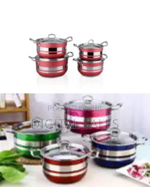 8 Pieces of Stainless Steel Saucepans Cookware Pots Serving Dishes-