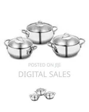 6 Piece Stainless Steel Saucepans Cookware