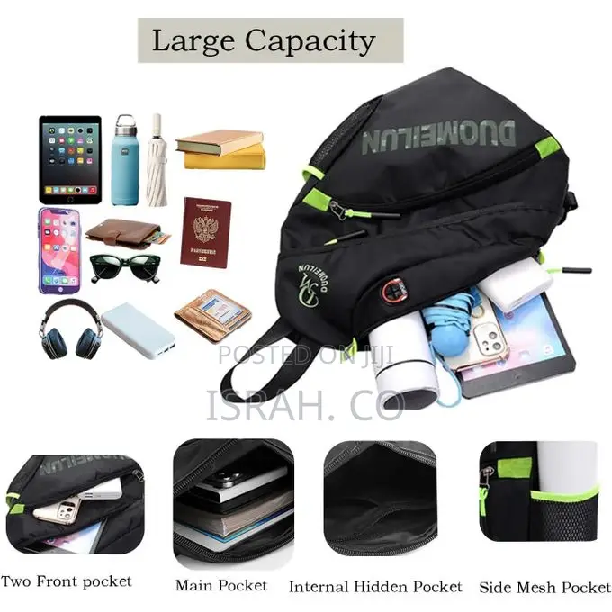 Waterproof Travel Backpack Shoulder Bag Sling Bag