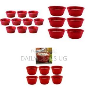 12 Pieces of Red Melamine Ramekins Mini Bowl Souffle Dish Saucer