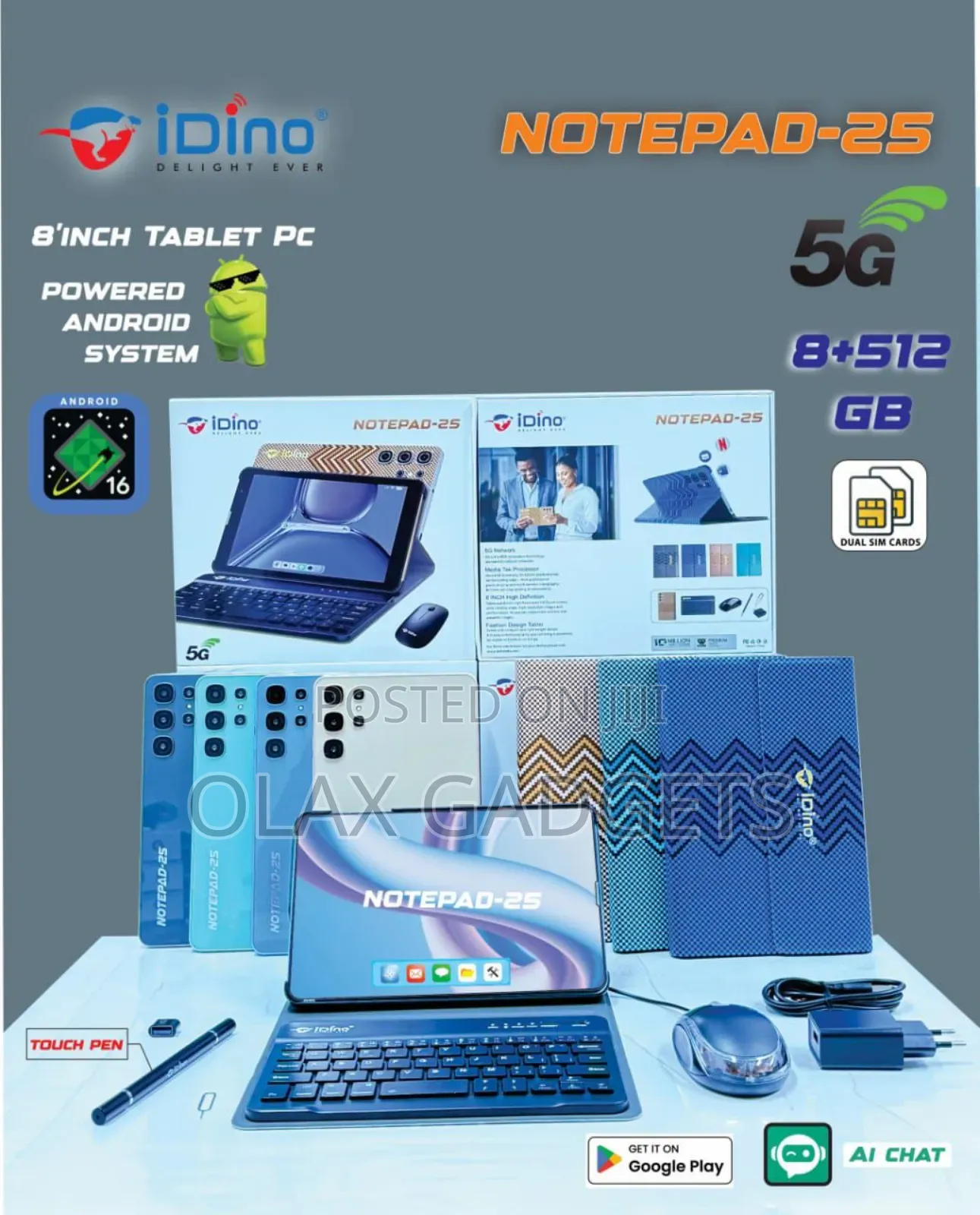 New Idino Notepad-25 512 GB Gray