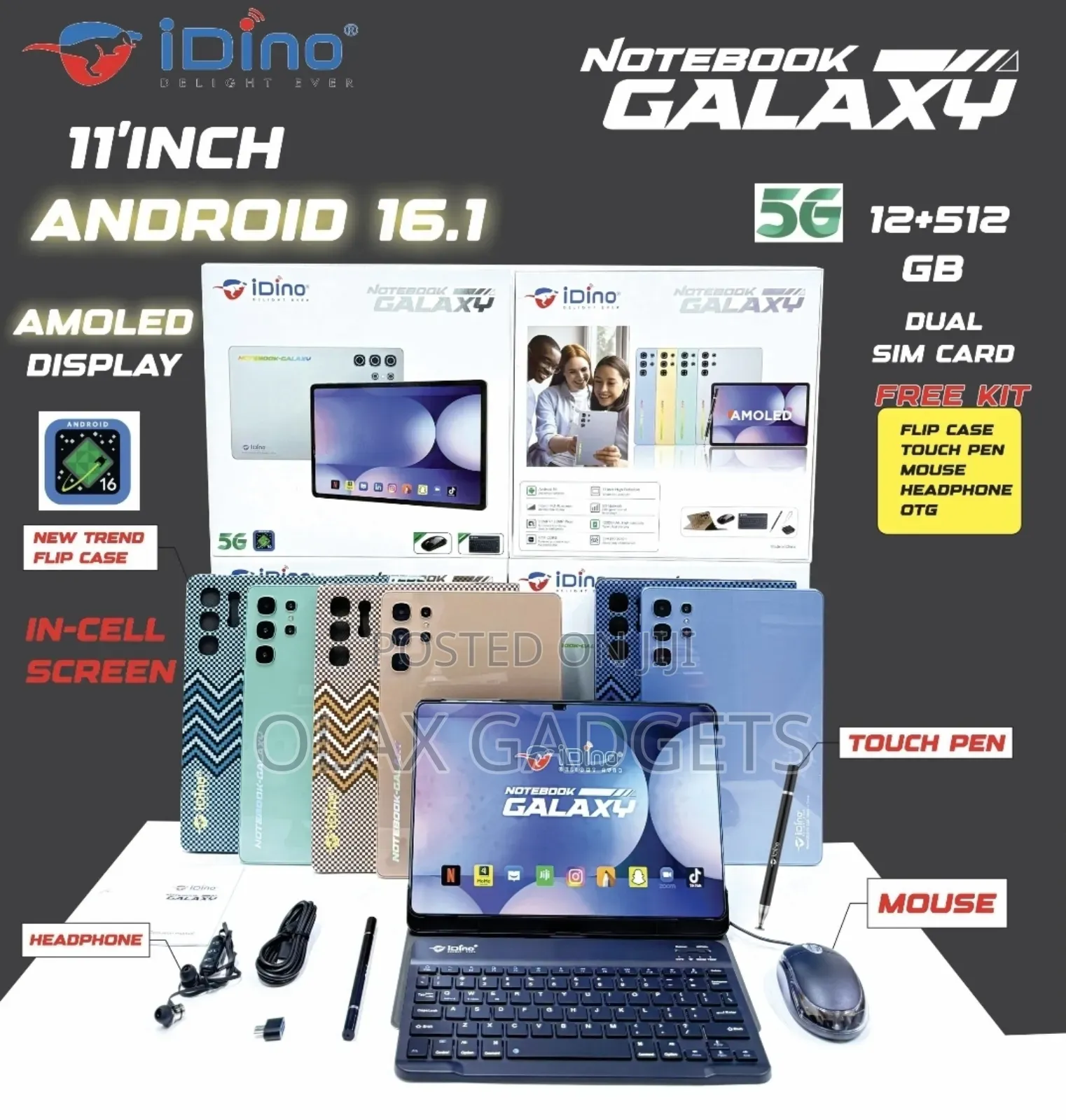 New Idino Notebook Galaxy 512 GB Gray