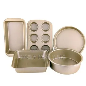 5-Piece Baking Set, Pizza Tray, Cake Mould, Toast Box,Square Plate