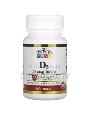 21st Century Vitamin D3 25mg for Strong Bones Immune Support. 60 Tab