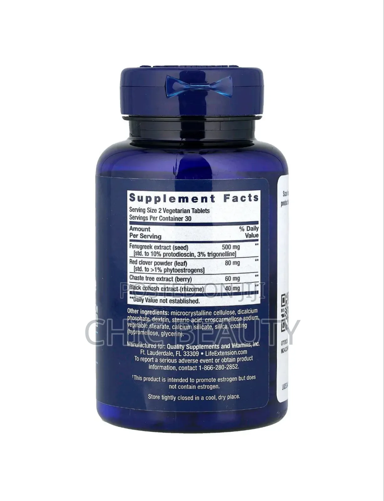 Life Extension Estrogen Balance Elite 60 Vegetarian Tablets