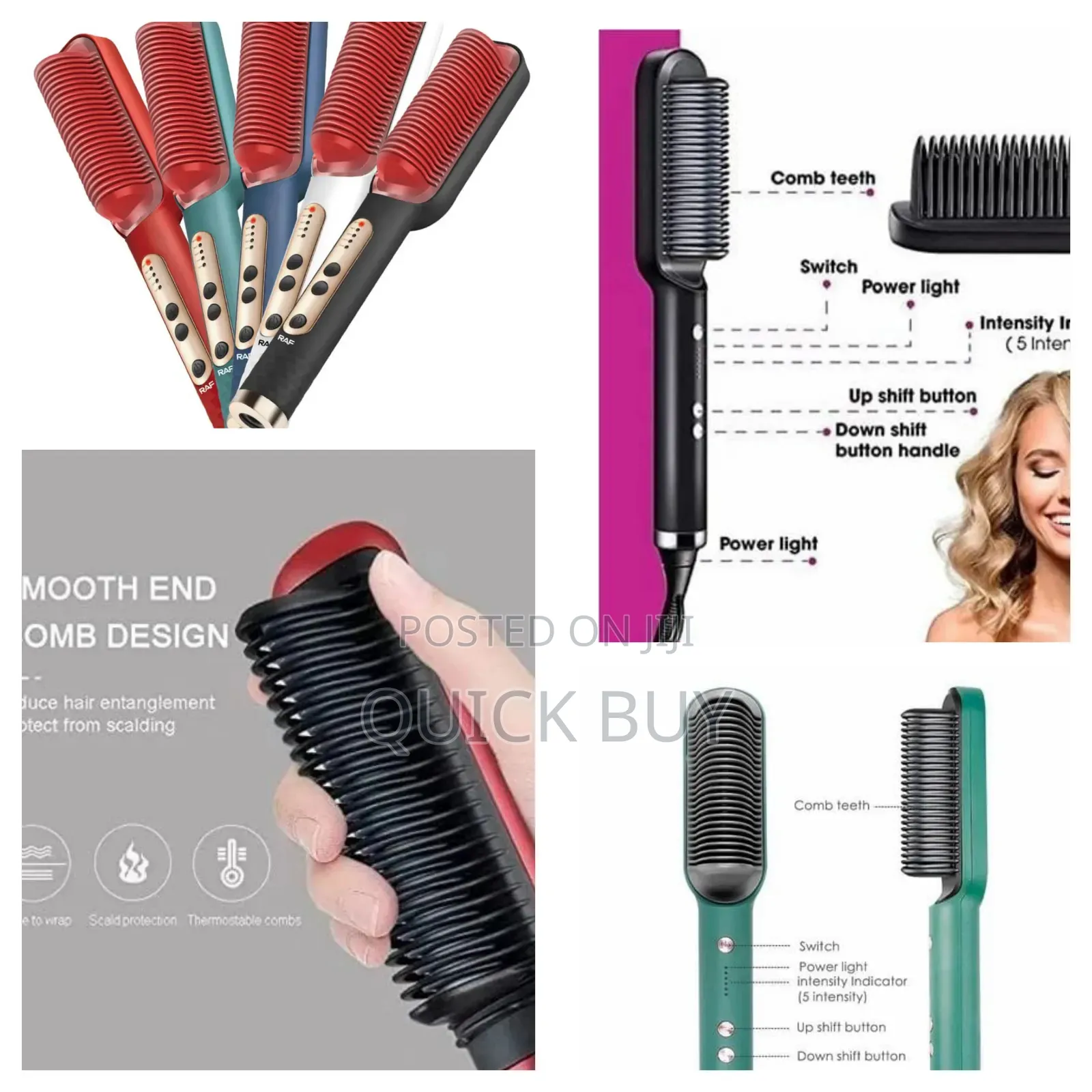 Raf Professional Hair Straightener Comb