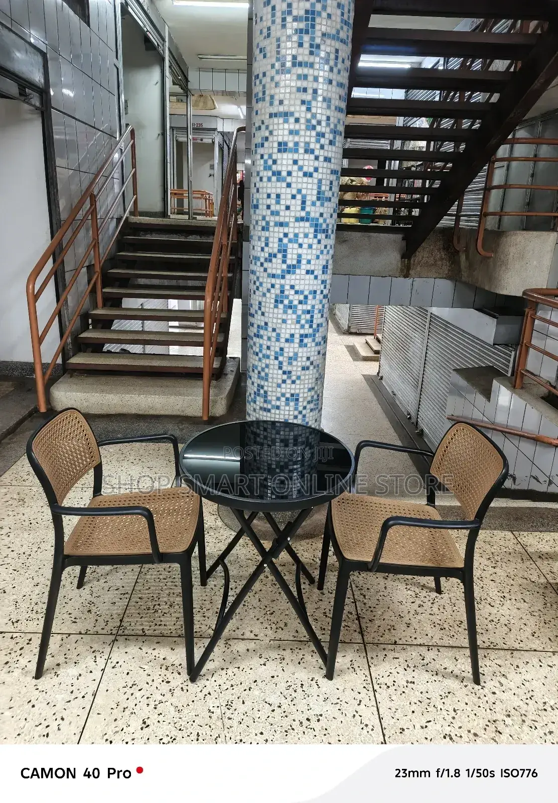 Foldable Glass Table and Chairs