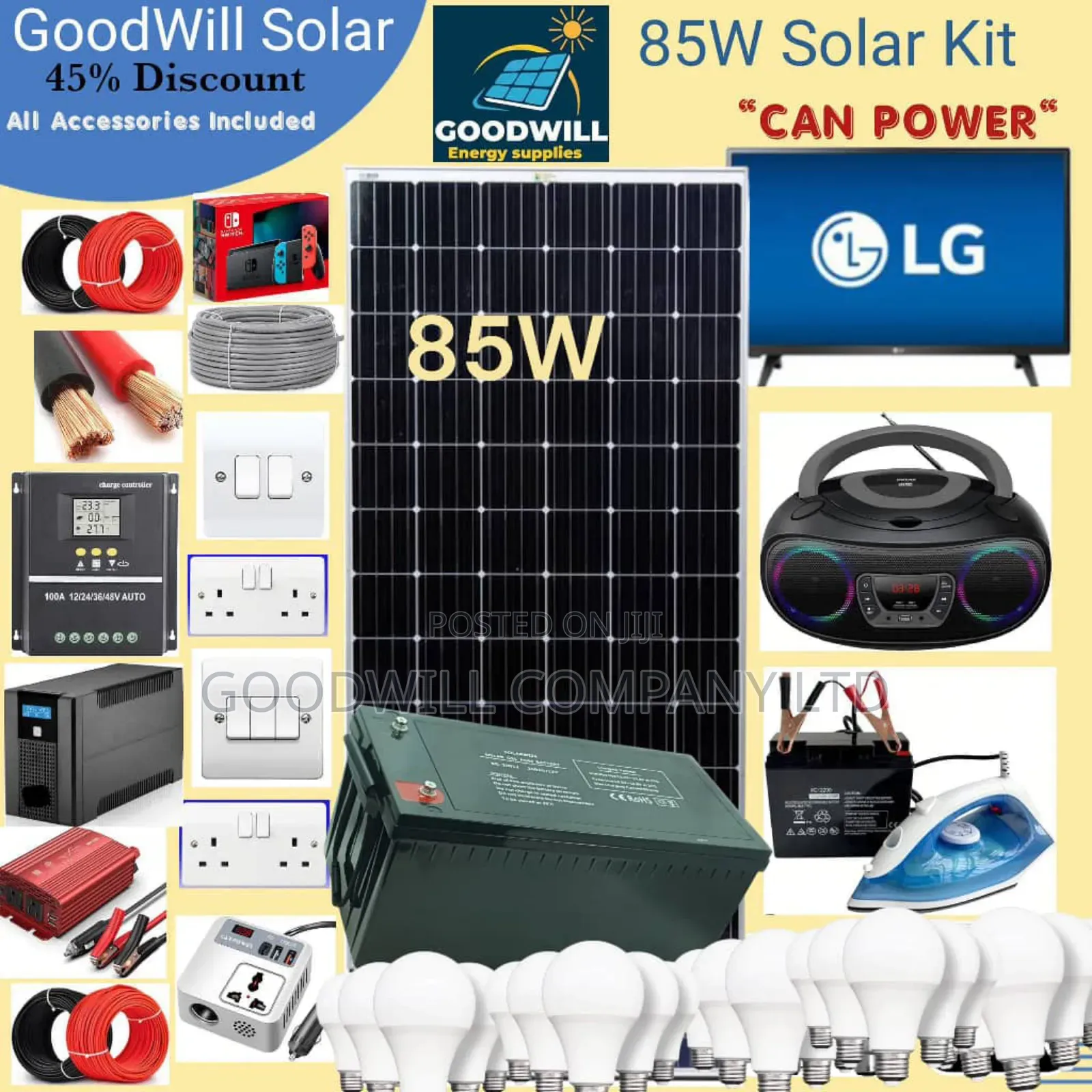 85w Goodwill Solar System Full Kit