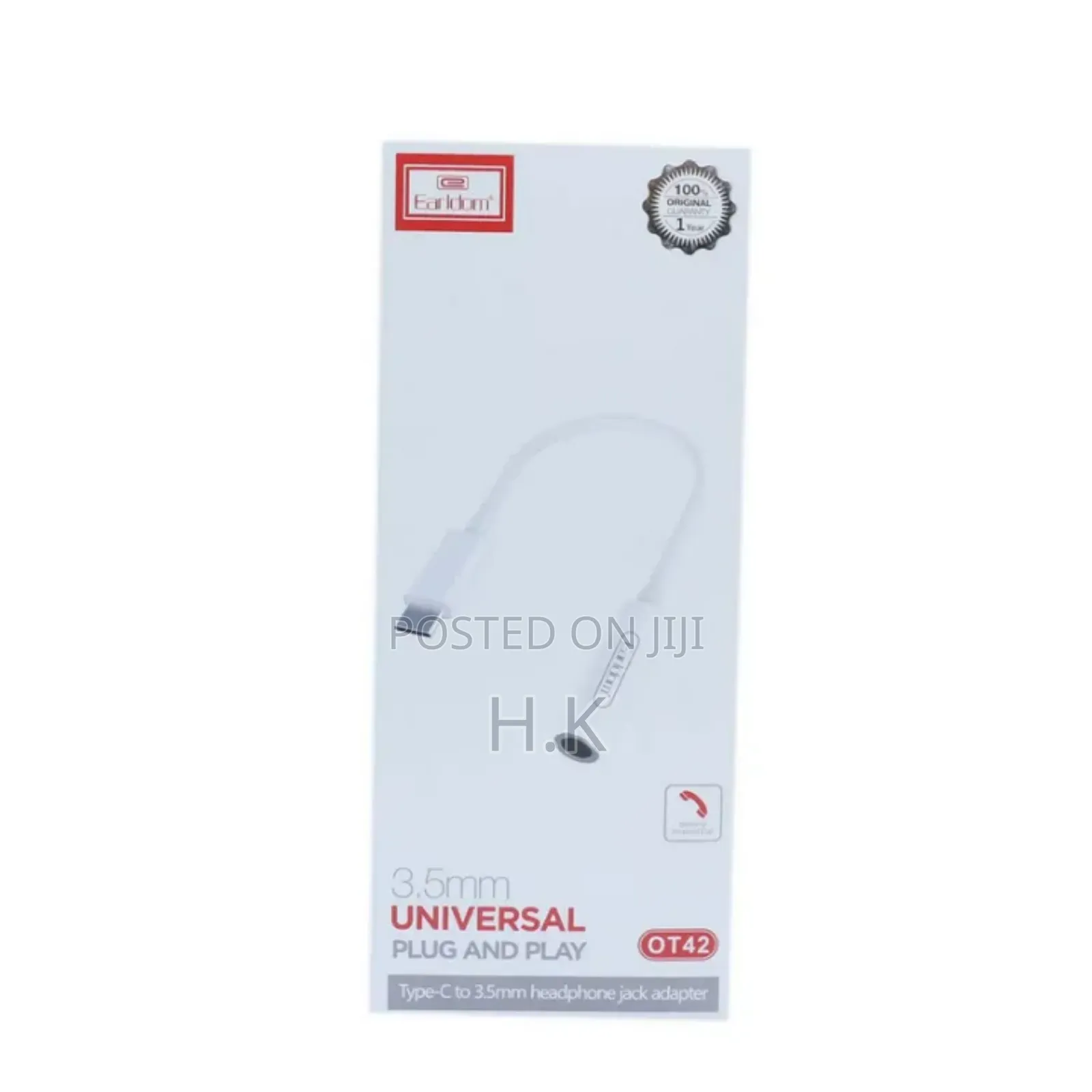 Earldom Et-Ot42 3.5mm Universal Headphone Audio Adapter.