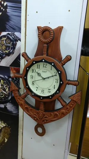 Oreva Decorative Plastic Retro Anchor Pendulum Wall Clock