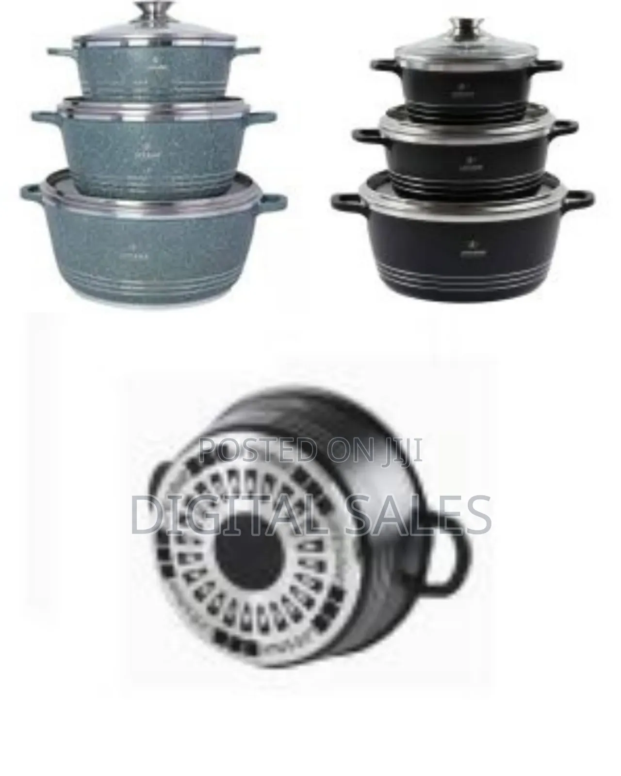 Life Smile 3 Pieces of Non Stick Serving Saucepans Cookware
