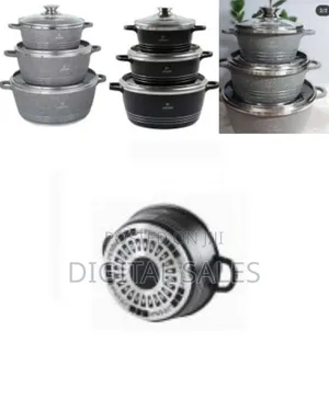 Life Smile 3 Pieces of Non Stick Serving Saucepans Cookware