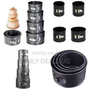 Cake Decor 4 PCS Round Springform Tin Nonstick Cake Mould Bakeware Pan