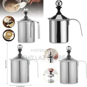800mls Stainless Steel Manual Milk Frontier.