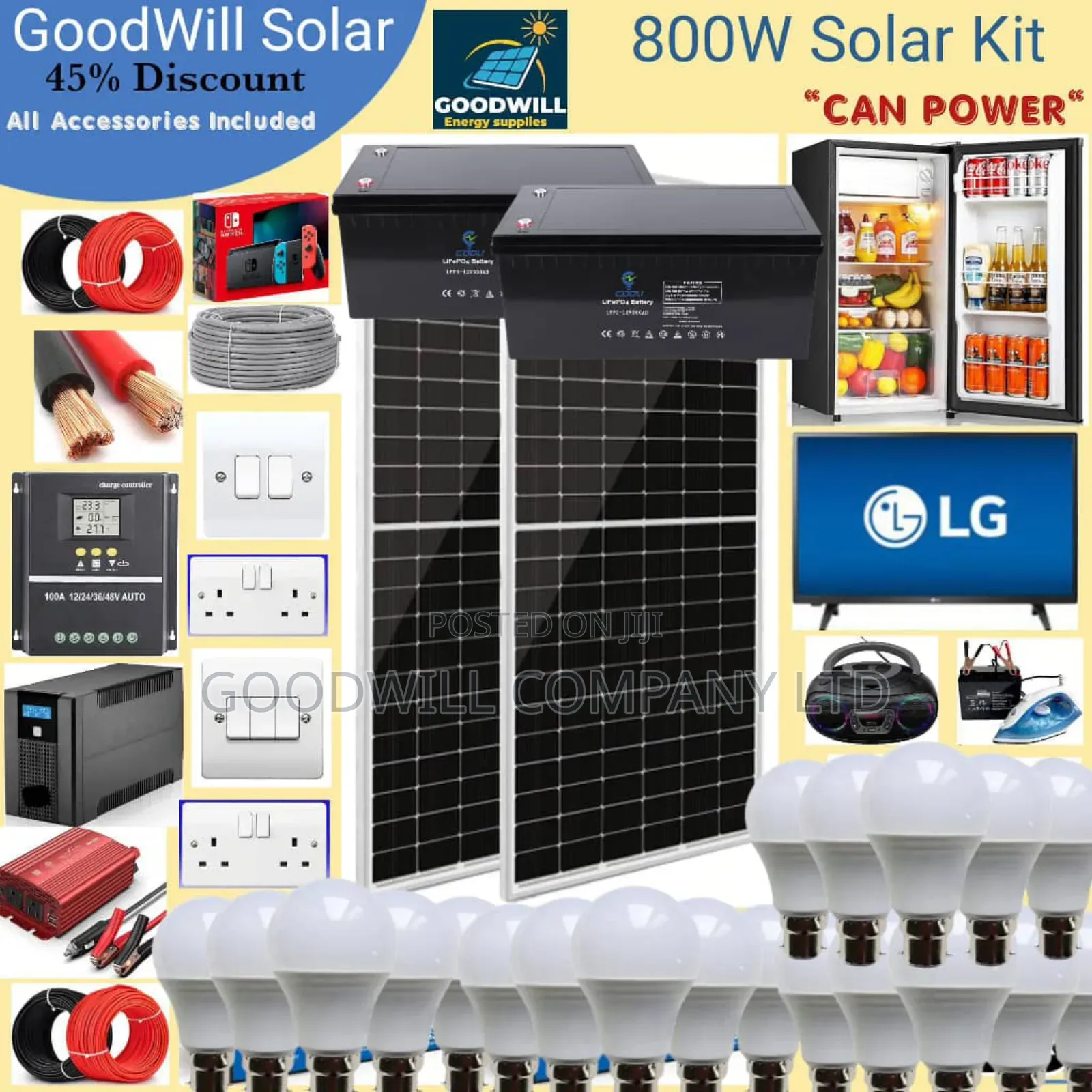 800w Goodwill Solar System Full Kit