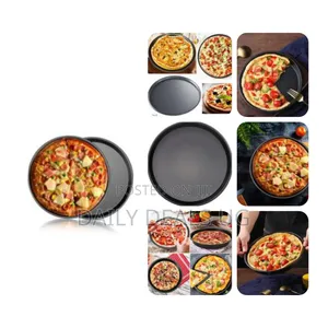 36cm Round Carbon Steel Pizza Tray Pie Baking Mold Deep Dish Pizza Pan
