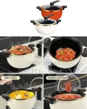 Double Handle 10l/28cm Enamel Micro Pressure Cooker, Multifunctional