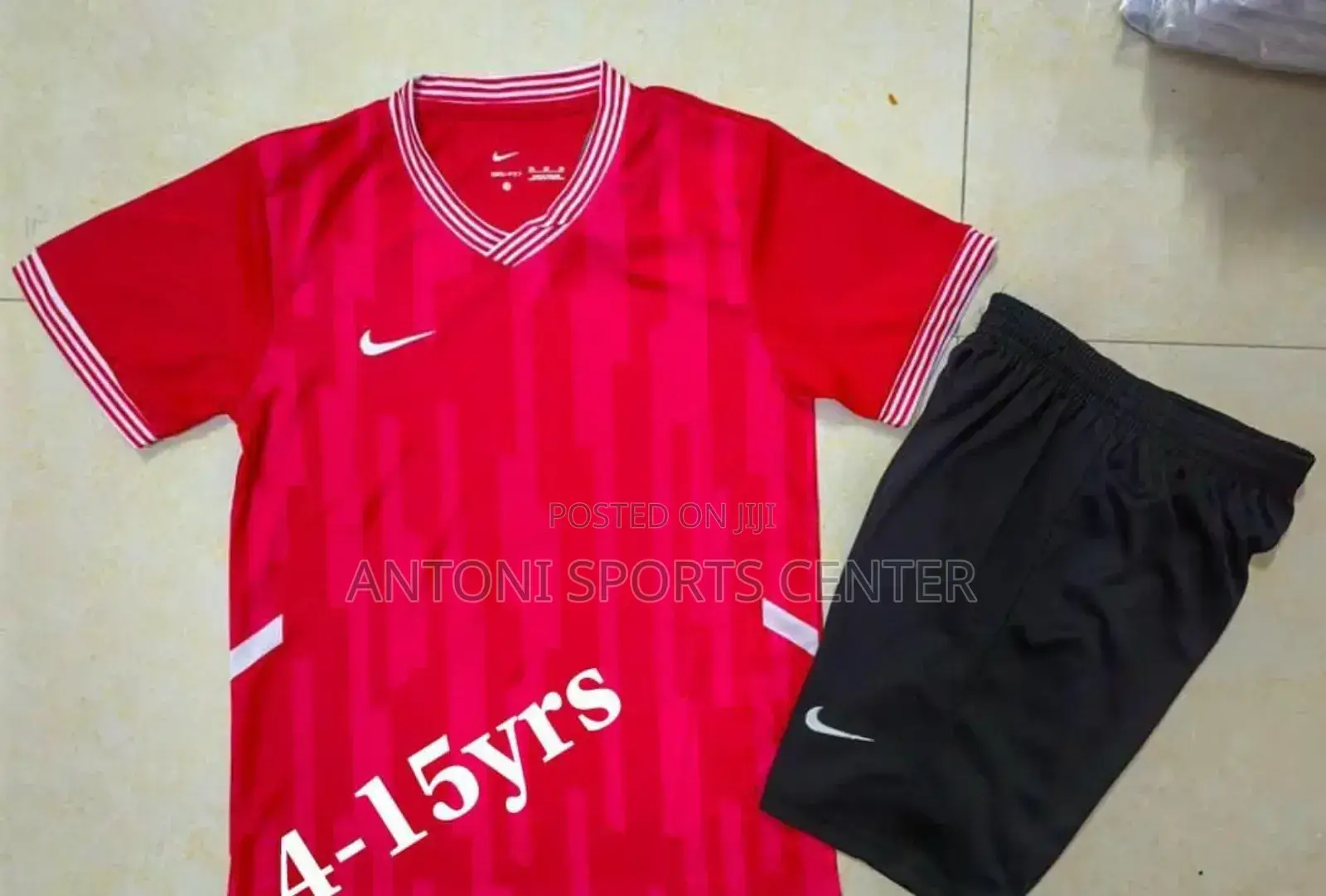 Nike Plain Jerseys Red and Black for Kids