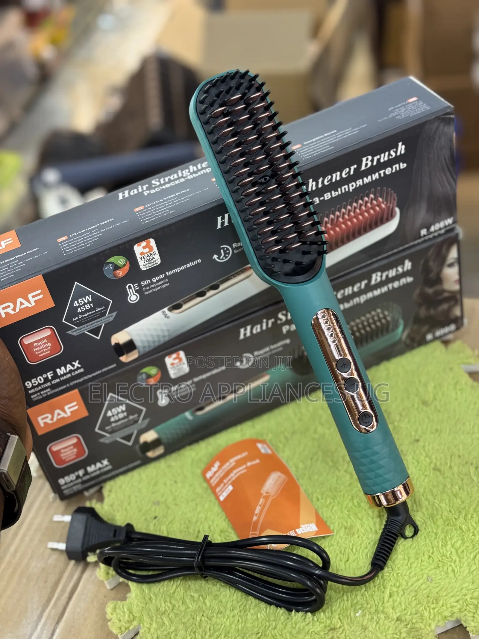 Raf Electric Hair Straightener Brush.