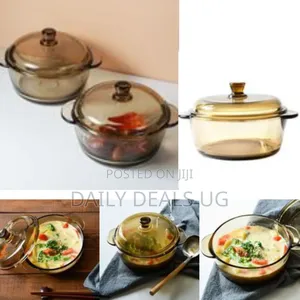 2pc Soup Mixing Baking Serving Glass Casserole Dish for Mircowave, 1l